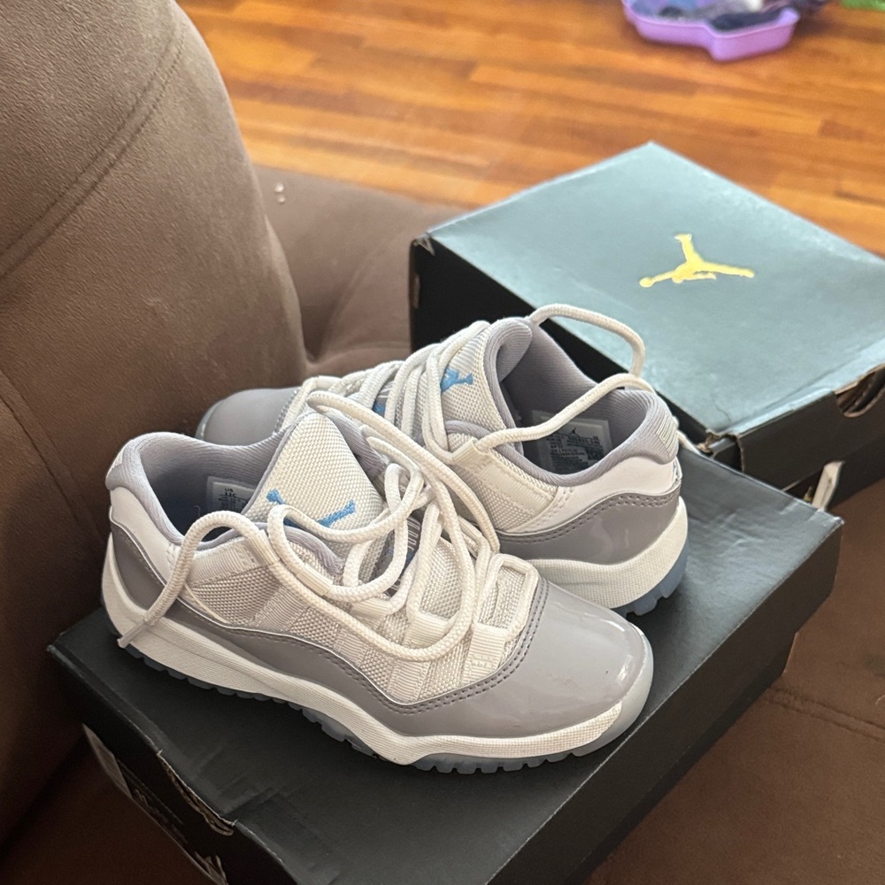 Kids Gray and White Sneakers